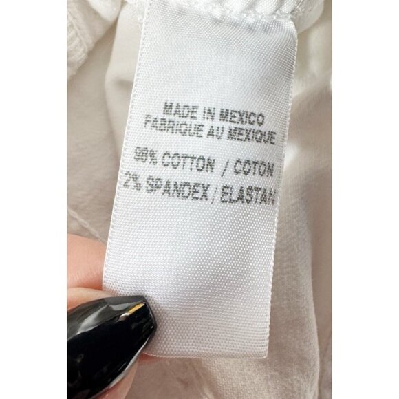 Lucky Brand Woman's Sz XL Sabrina Pearl White Denim Jean Jacket Snap Front - Picture 6 of 10